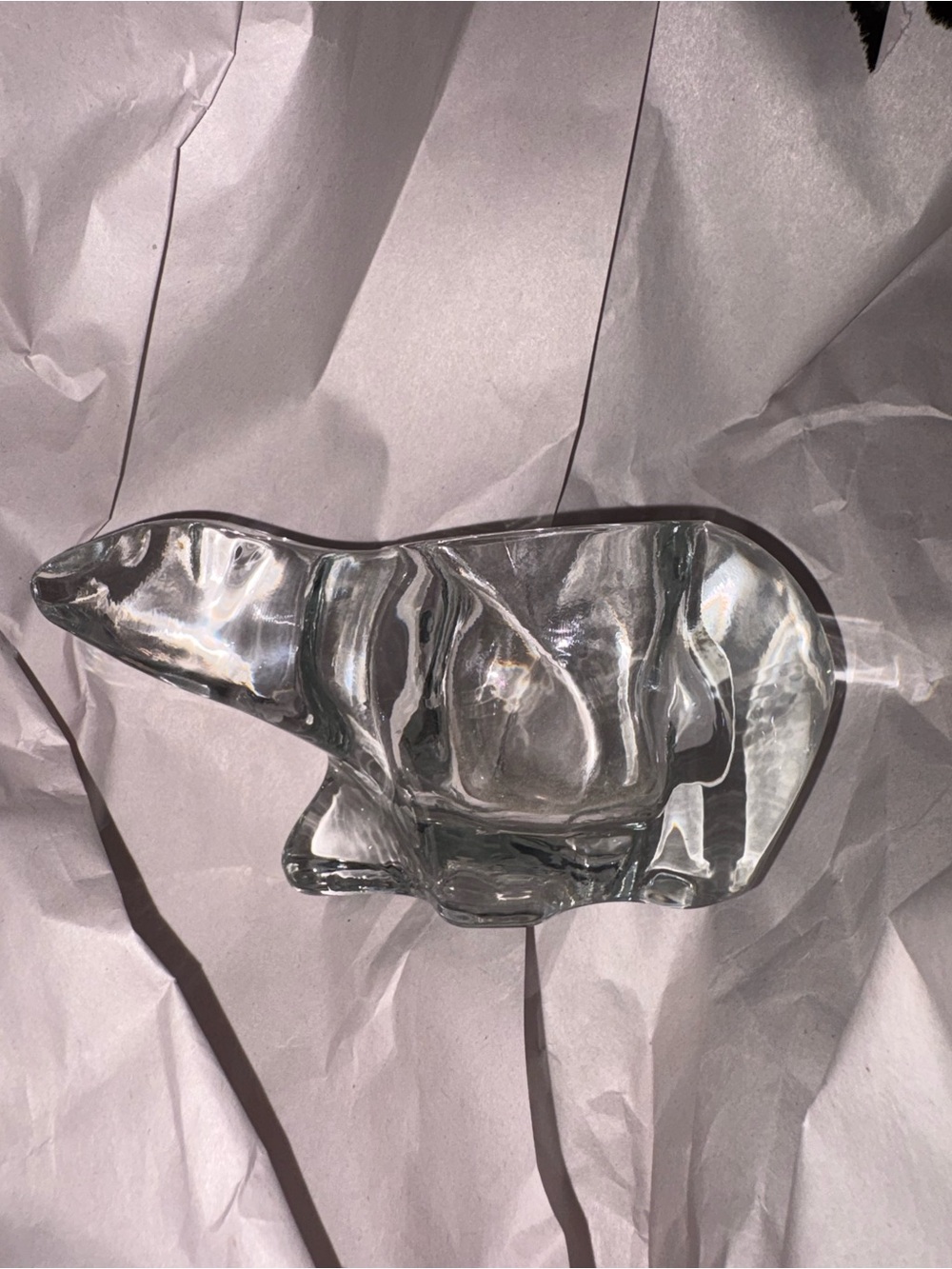 Vtg Indiana Glass Accents | Indiana Glass Co. Polar Bear Candle Tea Light Holder